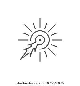 Firework burst line outline icon
