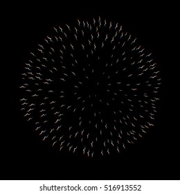 Firework bursting sparkle background. Colorful night fire, beautiful explosion for celebration, holiday, Christmas, New Year, birthday. Symbol festive carnival, anniversary. Vector illustration
