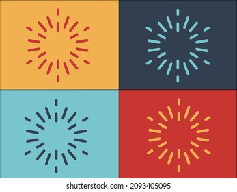 Firework Carnival Decor Logo Template, Simple Flat Icon of carnival,party,celebration