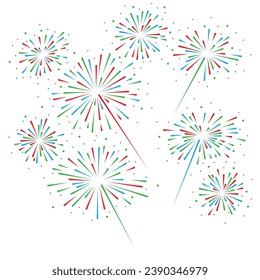 celebración de fuegos artificiales, feliz año nuevo 