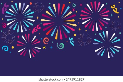 Firework Celebration Modern Background New Year's Eve illustration	