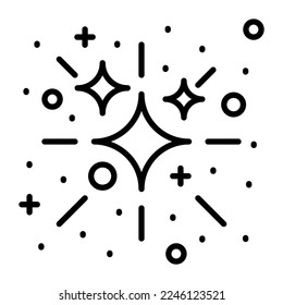 Diseño vectorial de celebración de fuegos artificiales, estilo moderno