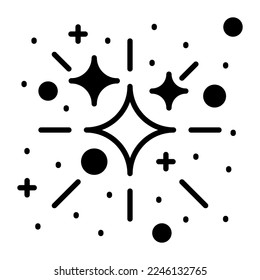 Diseño vectorial de celebración de fuegos artificiales, estilo moderno