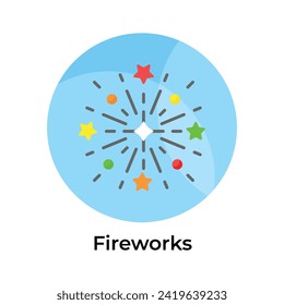 Firework celebration vector design, modern style