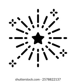 Firework celebration vector design, modern style