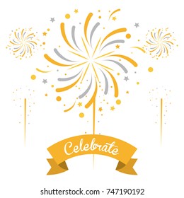Firework celebrations and congratulations