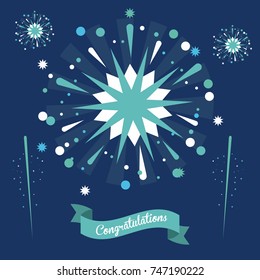 Firework celebrations and congratulations