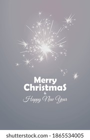 Feuerwerk Weihnachten brennen mit Text , Sparkler Flammen. dunkler Hintergrund-Banner-Leuchtfeuer. Abstrakte Falken zum Feiern. Magisches Licht. Frohe neues Jahr, Frohe Weihnachten Konzept.