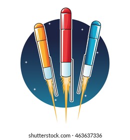 firework circle celebration explosion night icon. Colorfull and flat illustration. Vector graphic
