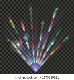 Firework in the colors of the American flag