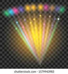 Firework in the colors of the American flag