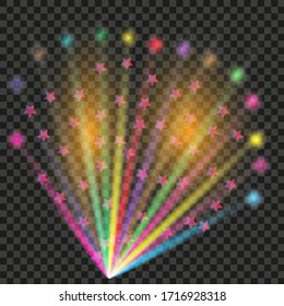 Firework in the colors of the American flag