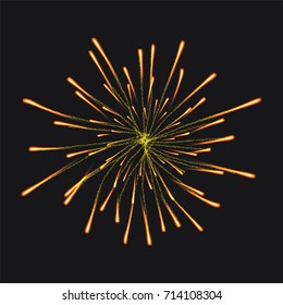 Firework concept background. Realistic illustration of firework vector concept background for web design