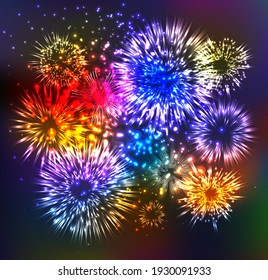 firework in dark vector background