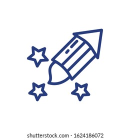 Firework design, Celebration festival event holiday party anniversay explosion and festive theme Vector illustration