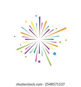 Firework design icon template illustration