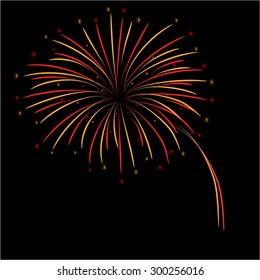 Firework design on black background, Fourth of July