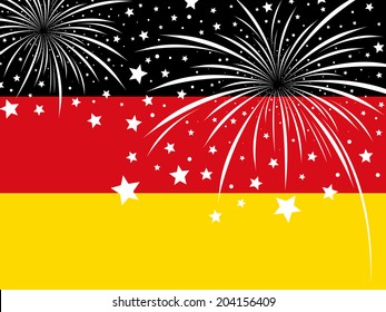 Firework design on germany flag