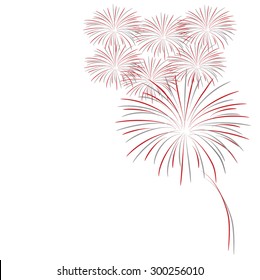 Firework Design On White Background Fourth Stock Vector (Royalty Free ...