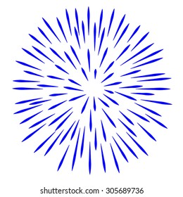 Firework design on white background 