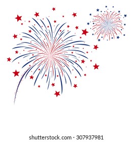 Firework design on white background  vector illustration