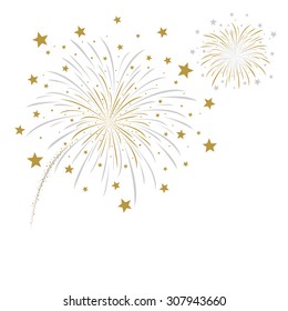 Firework design on white background vector illustration