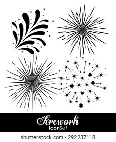firework design over white background, vector illustration