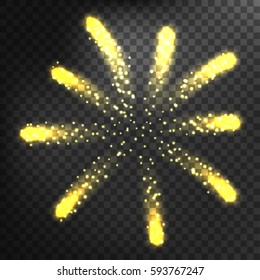 Firework different shapes colorful festive vector.