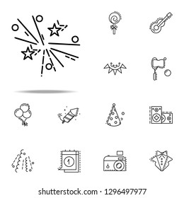 firework dusk style icon. Birthday icons universal set for web and mobile