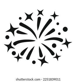 Firework event icon simple vector. Carnival party. New celebrate