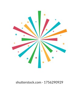 firework explosion icon on white background vector illustration design