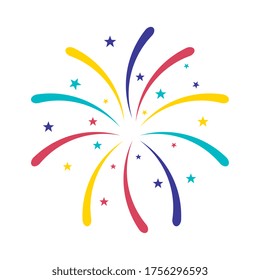 firework explosion icon on white background vector illustration design