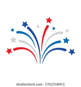 firework explosion icon on white background vector illustration design