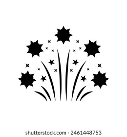 Firework explosion illustration design icon