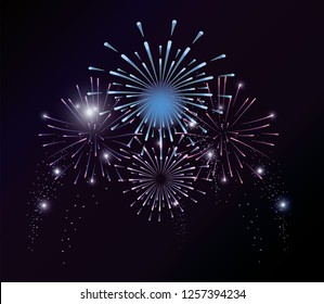 firework explosion night decoration to event