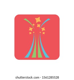 firework explosion on white background vector illustration design