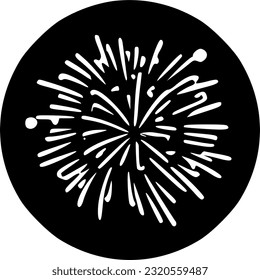 Firework explosion outline icon. linear style sign for mobile concept sign, symbol, vector, art