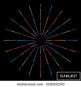 Firework Explosion, Star or Sunburst Design With Multi Color