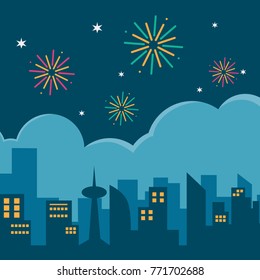 firework festival at the city