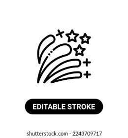 firework festival icon editable stroke. vector illustration