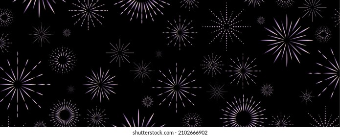 firework festival on black background