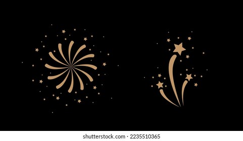 firework festival on black background