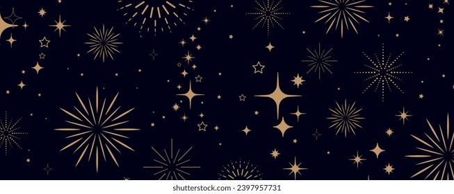 firework festival on black background