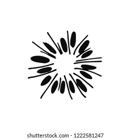 firework festive icon. isolated object vector silhouette.