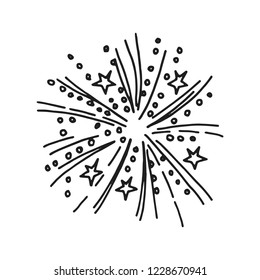 firework festive icon vector sketch. isolated object.
