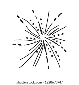 firework festive icon vector sketch. isolated object.