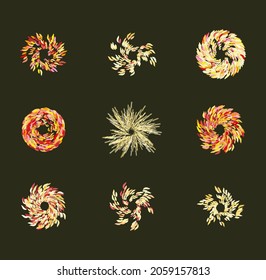 firework festive vector illustration set