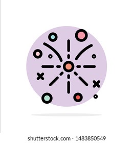 Firework, Fire, Easter, Holiday Abstract Circle Background Flat color Icon