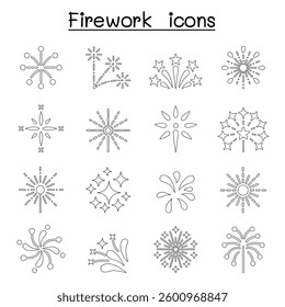 Firework and Firecracker icon set