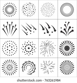 firework flat icons